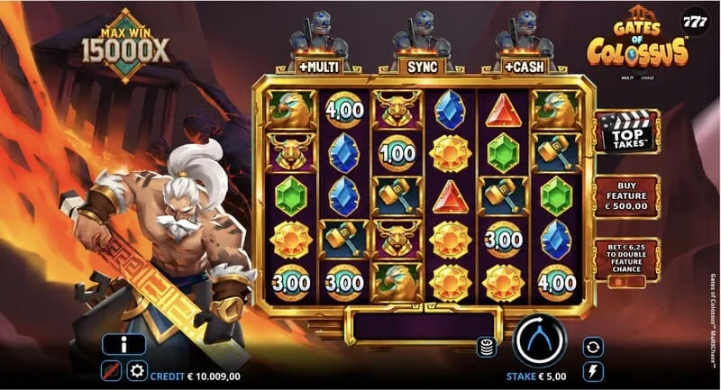 Gates of Colossus MultiChase - 6x5リールのメイン画面